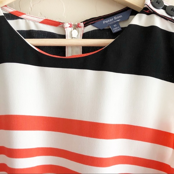 Peter Som for Design Nation Chic Sleeveless Stripe Romper One Piece Jumpsuit 10 - Picture 8 of 8